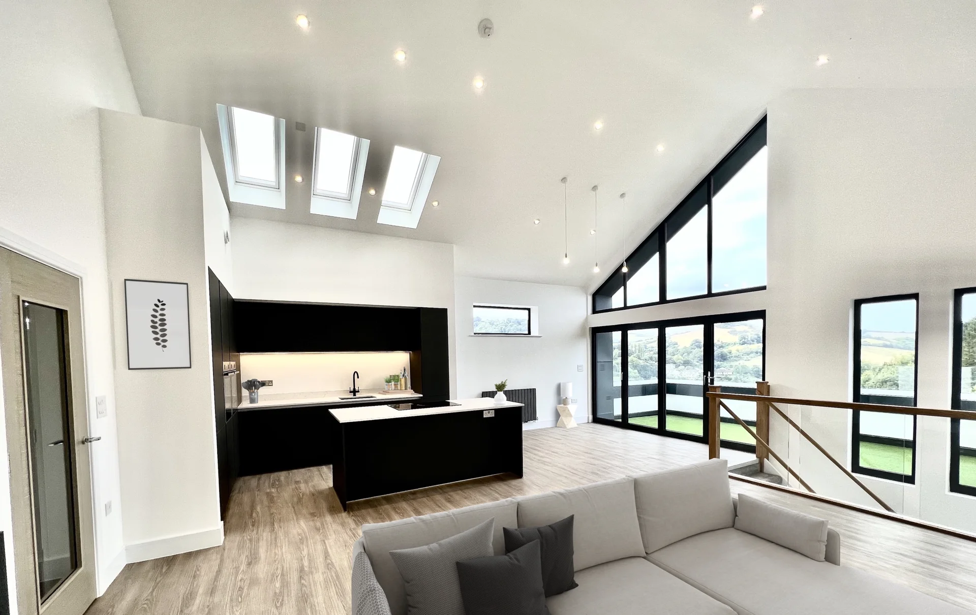 Kitchen and living area at Spurway Gardens